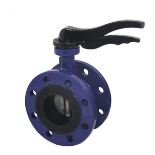 Lever Operated Double Flange WCB Body Butterfly Valve