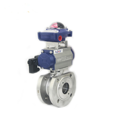 Pneumatic Operated Wafer Connection SS Thin Ball Valve