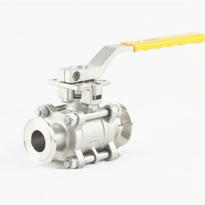 3-Piece Handle Lever Stainless Steel Clamp Ball Valve