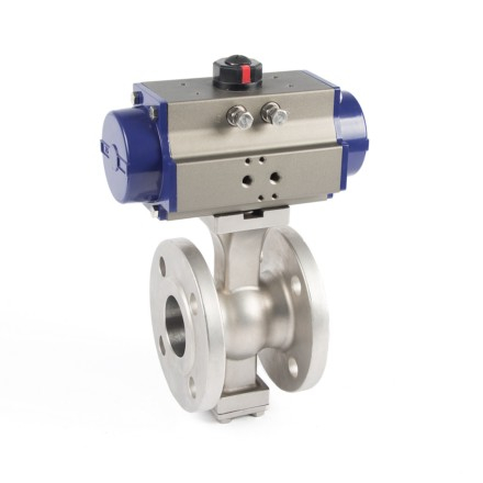 Pneumatik V-Type Flanged Ball Valves
