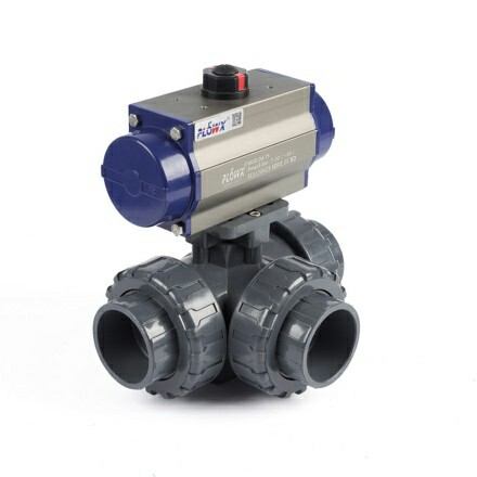 Pneumatik 3-Way True Union Ball Valves