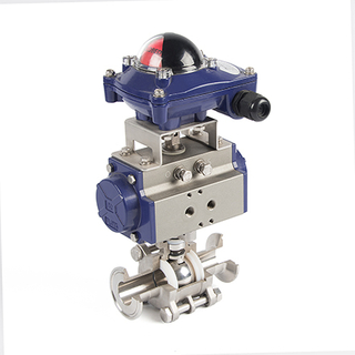 Pneumatic Operated Ball Valve 3 Inch Tri Clamp