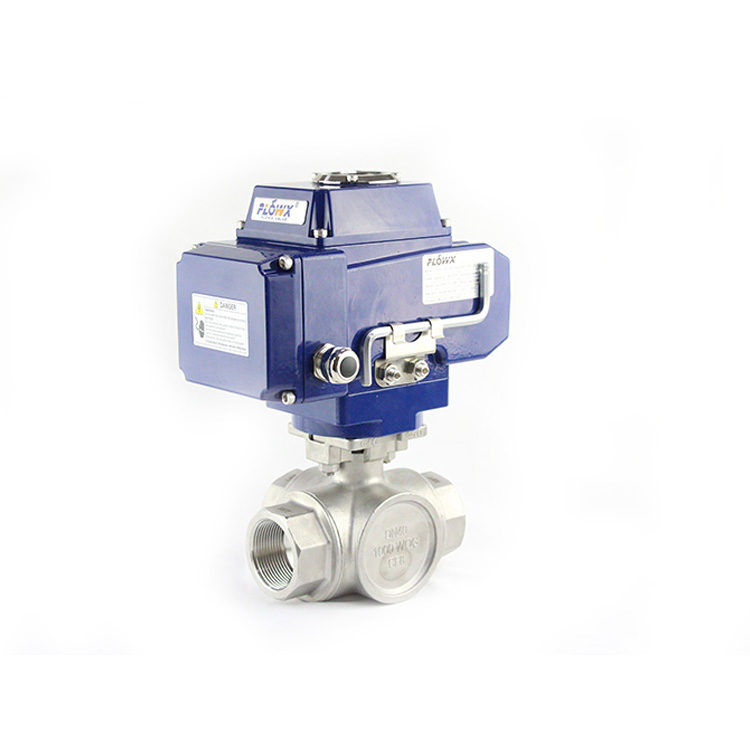 Electrically Actuated 3 Way Ball Valve