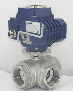 Elektr 3 yo'l 1 NPT SS 304 ballik klapanlari